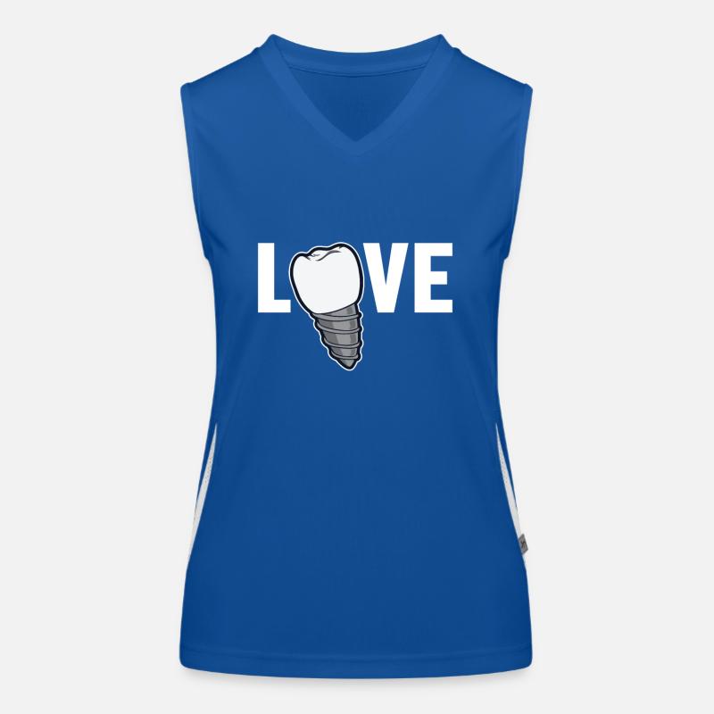 Love Zahnlabor Dentallabor Zahntechniker Funktionelles Kontrast-Tank Top für Frauen