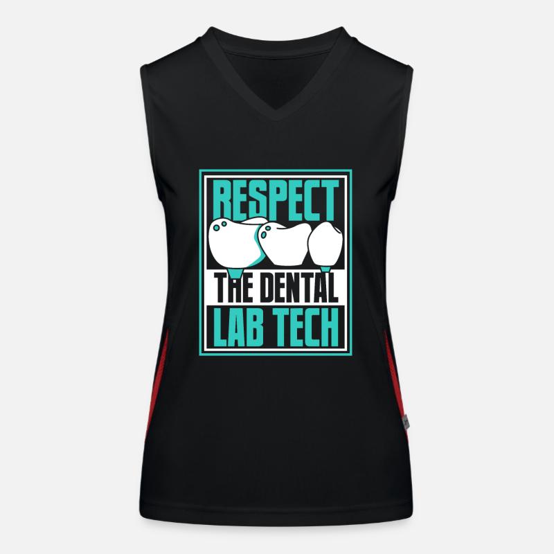 Respect Assistante Technique Dentaire Laboratoire Dentaire Débardeur respirant contrasté Femme