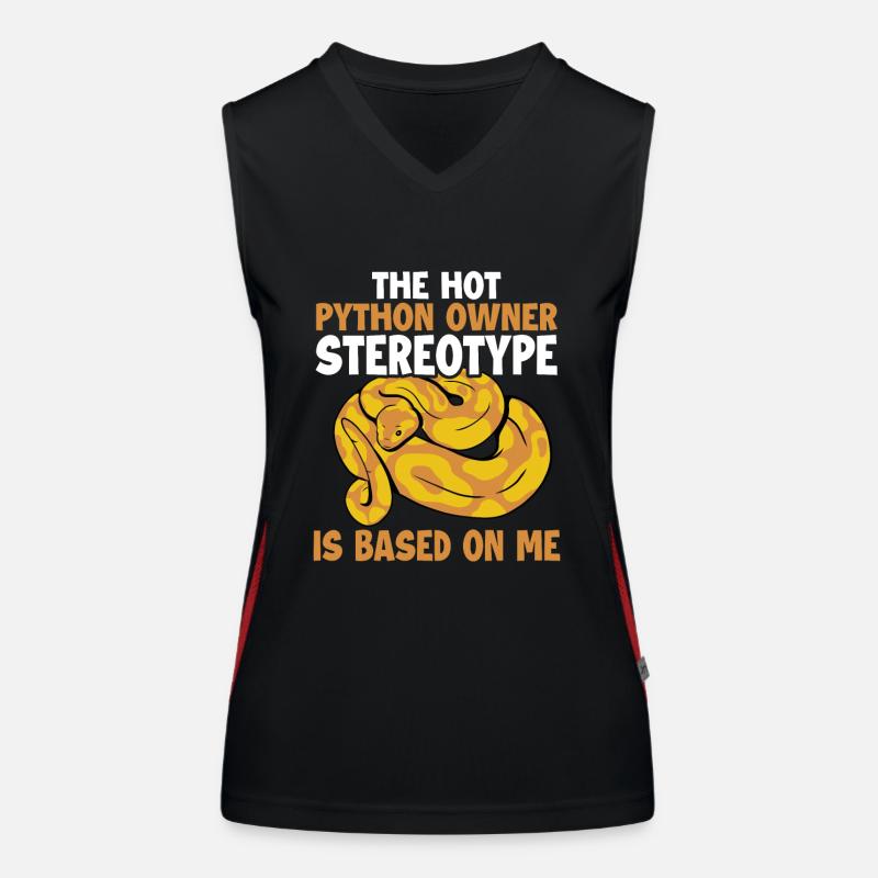 Hot Python Owner Stereotype Based On Me Banana Funktionelles Kontrast-Tank Top für Frauen