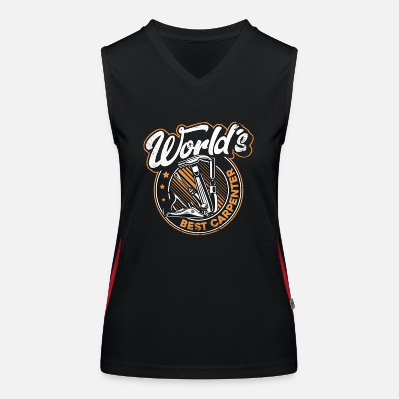 World's Best Carpenter Tischler Holztechniker Funktionelles Kontrast-Tank Top für Frauen