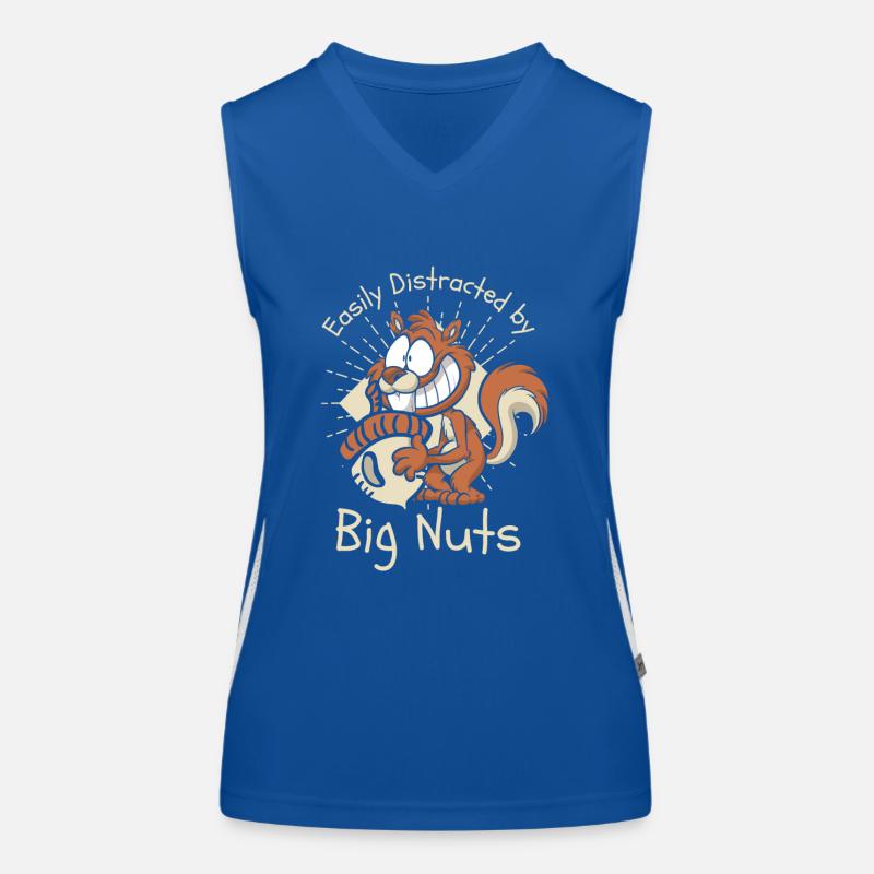 Easily Distracted By Big Nuts Squirrel Women's Functional Contrast Tank Top