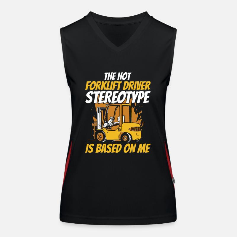 The Hot Forklift Driver Stereotype Gabelstapler Funktionelles Kontrast-Tank Top für Frauen