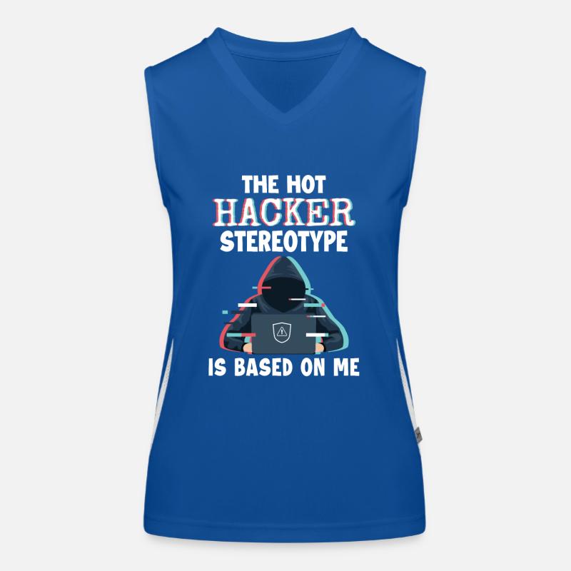 Hacker Stereotype is Based On Me Phishing Sniffer Funktionelles Kontrast-Tank Top für Frauen