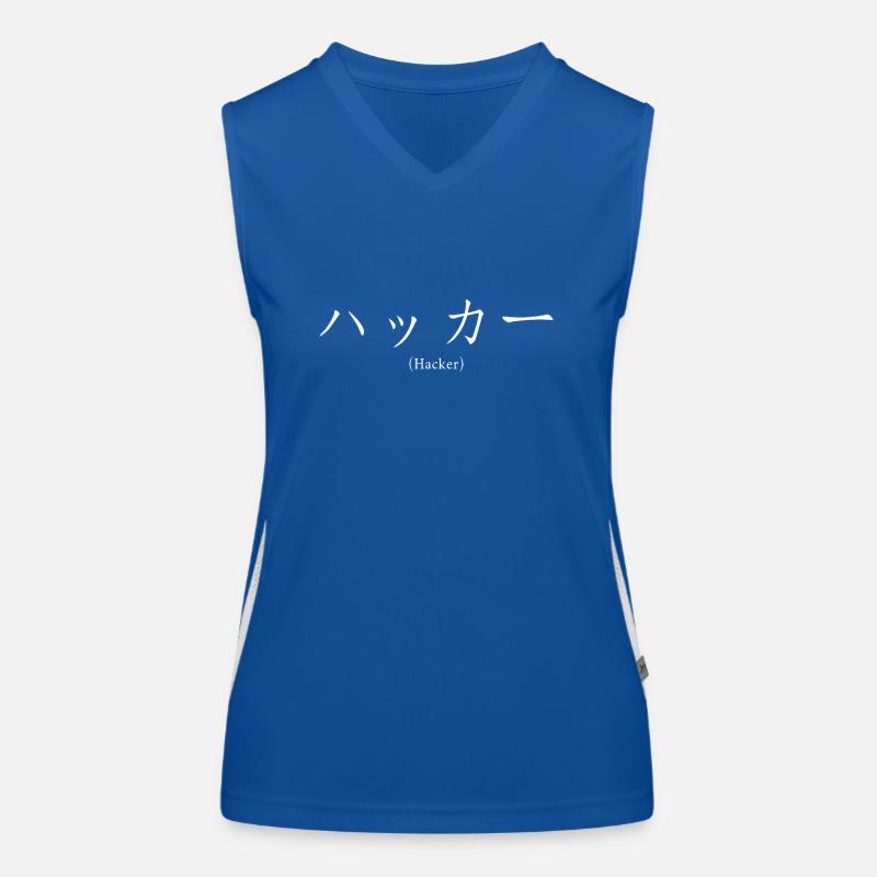 Hacker japonais Nihongo Sniffer Social Débardeur respirant contrasté Femme