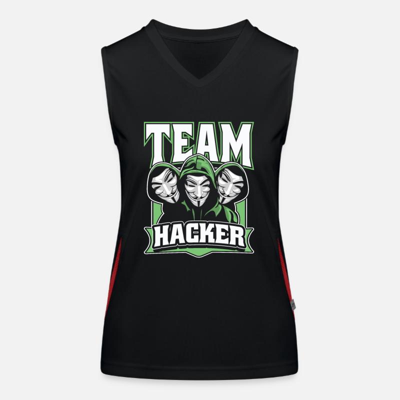 Team Hacker Social Engineering Phishing Sniffer Women's Functional Contrast Tank Top