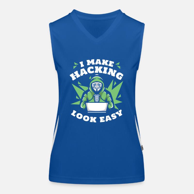 I Make Hacking Look Easy Sniffer Social Funktionelles Kontrast-Tank Top für Frauen
