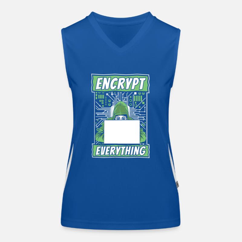 Encrypt Everything Phishing Sniffer Grey Hat Women's Functional Contrast Tank Top