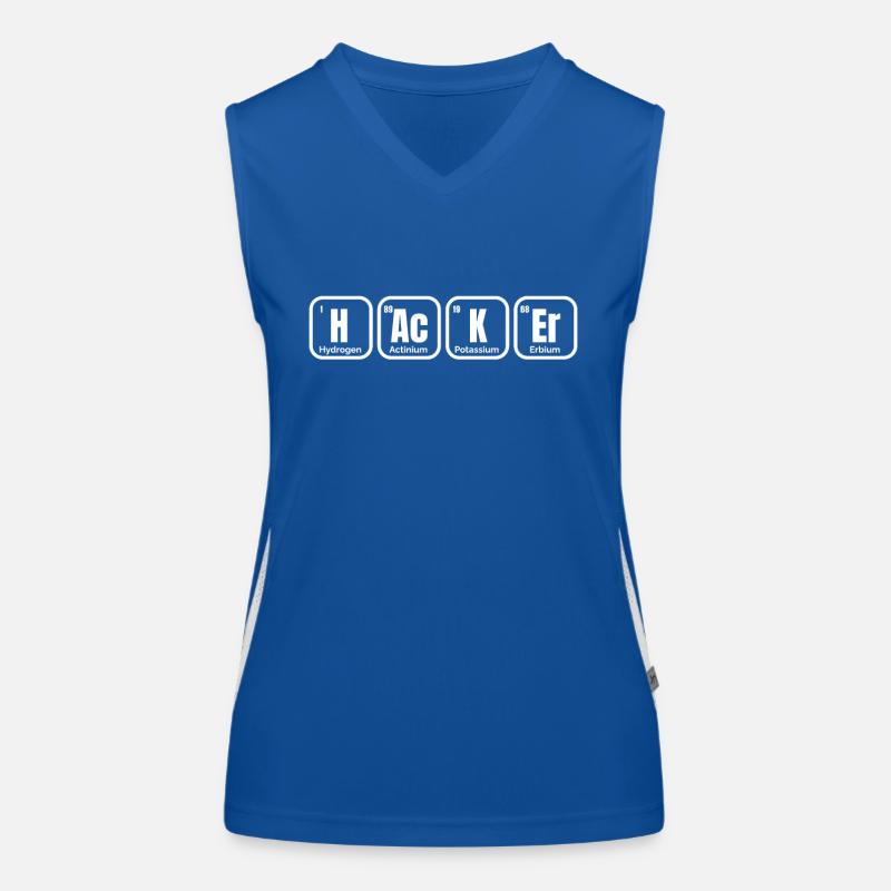 Hacker Periodic Table Of Elements Phishing Funktionelles Kontrast-Tank Top für Frauen