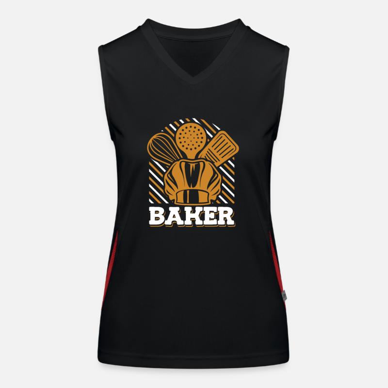 Baker Hobby Baker Bakery Confectioner Master Baker Women's Functional Contrast Tank Top