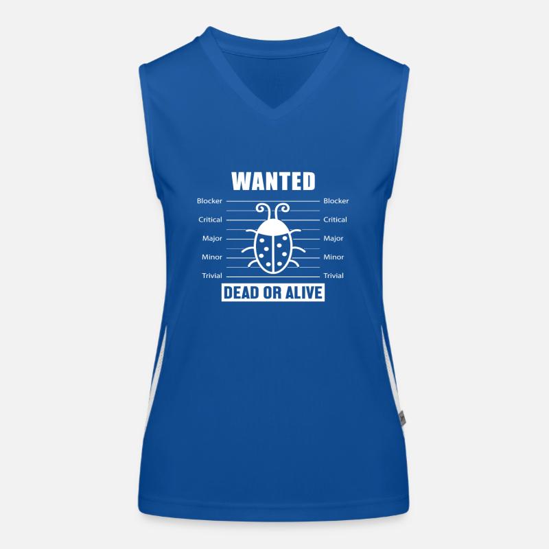 Bugs Wanted Softwareentwickler Developer Funktionelles Kontrast-Tank Top für Frauen