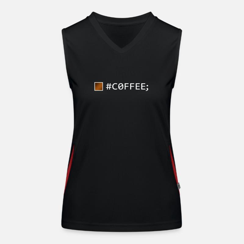 #COFFEE; Software Developer Software Engineer Women's Functional Contrast Tank Top