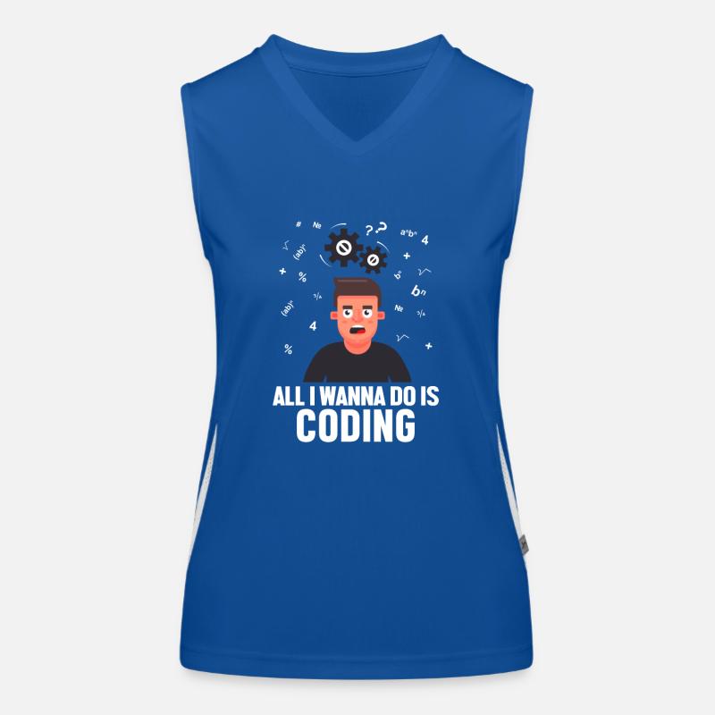 Tout ce que je veux faire, c’est coder Développeur Codeur Débardeur respirant contrasté Femme