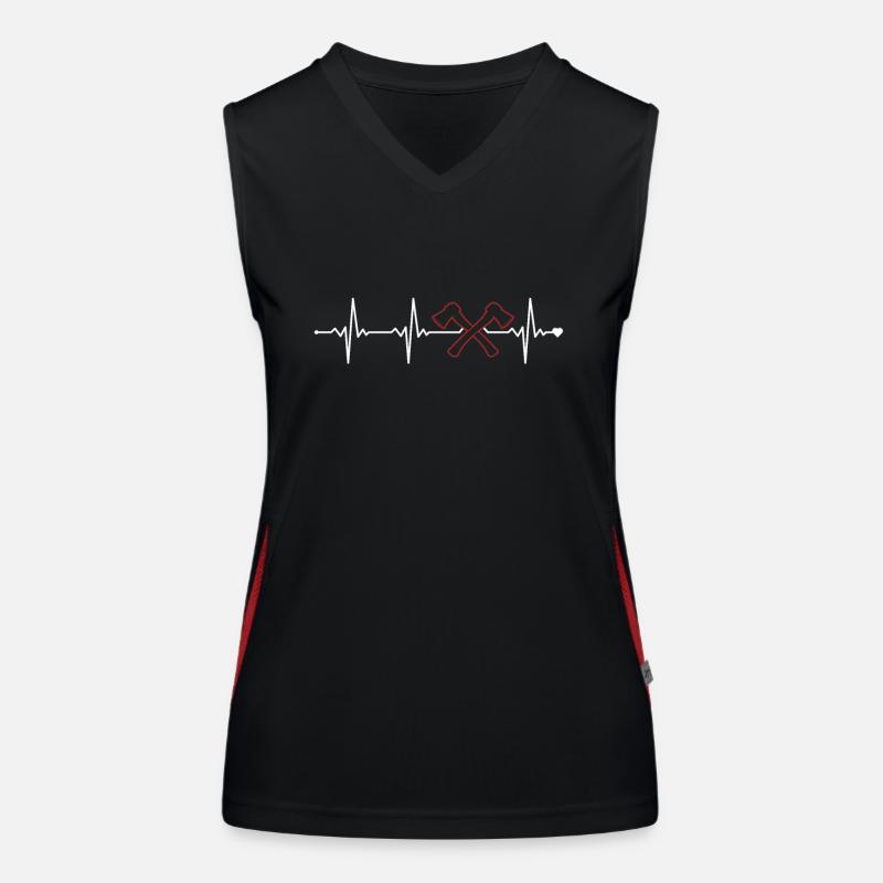 Axe Throwing Heartbeat Axe Throwing Competition Women's Functional Contrast Tank Top