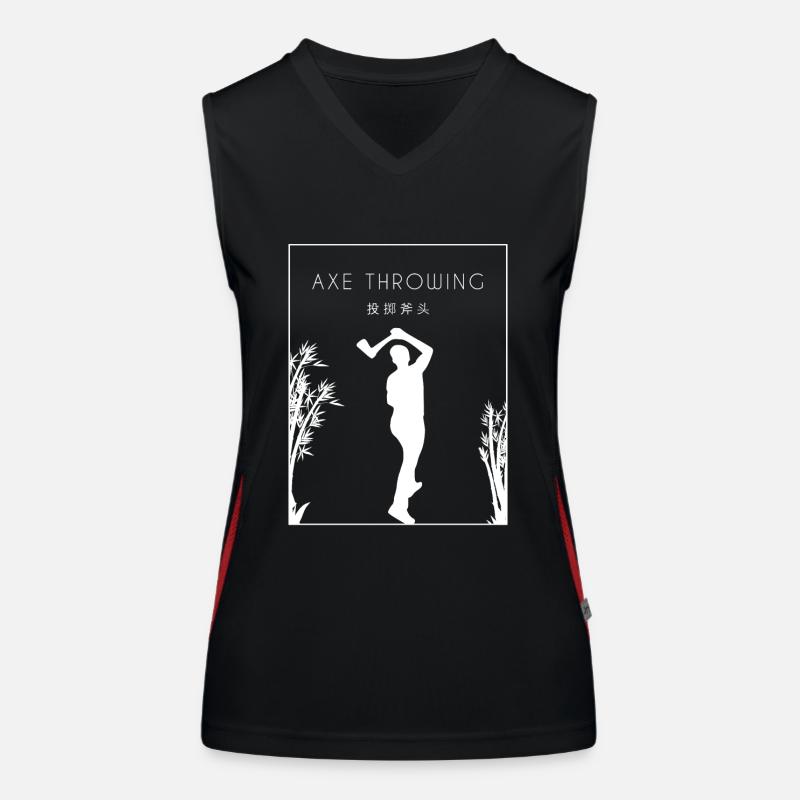 Axe Throwing Chinese Hanzi Axe Throwing Game Axe Women's Functional Contrast Tank Top