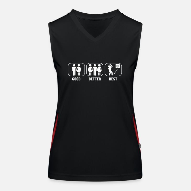 Good Better Best Axe Throwing Axe Throwing Game Women's Functional Contrast Tank Top