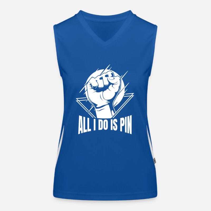 All I Do Is Pin Exercise Hand Wrestling Arm Women's Functional Contrast Tank Top