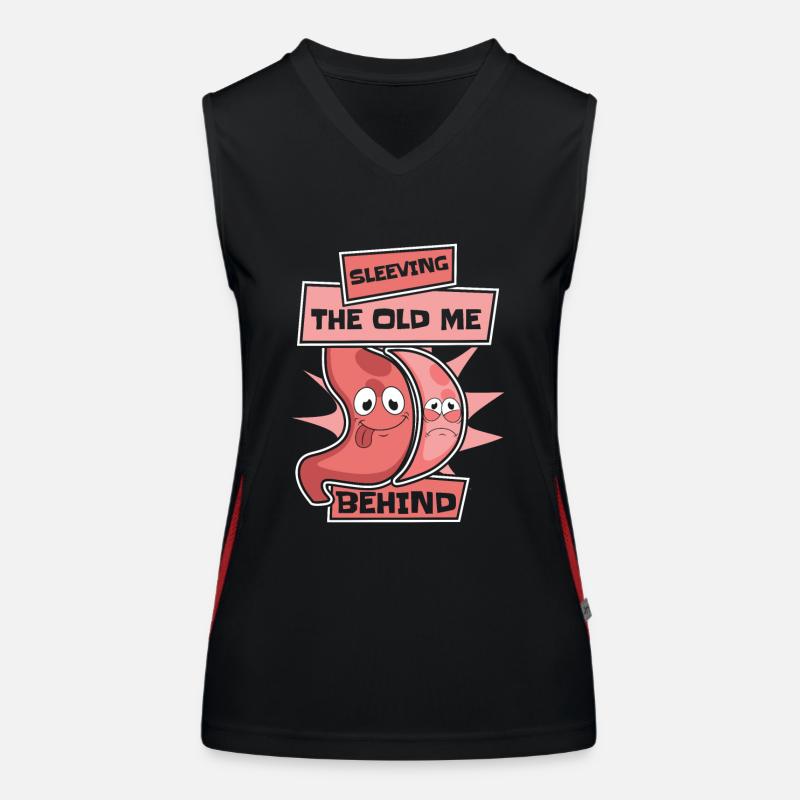 Sleeving Das Alte Ich Hinter Magenbypass Magen Funktionelles Kontrast-Tank Top für Frauen