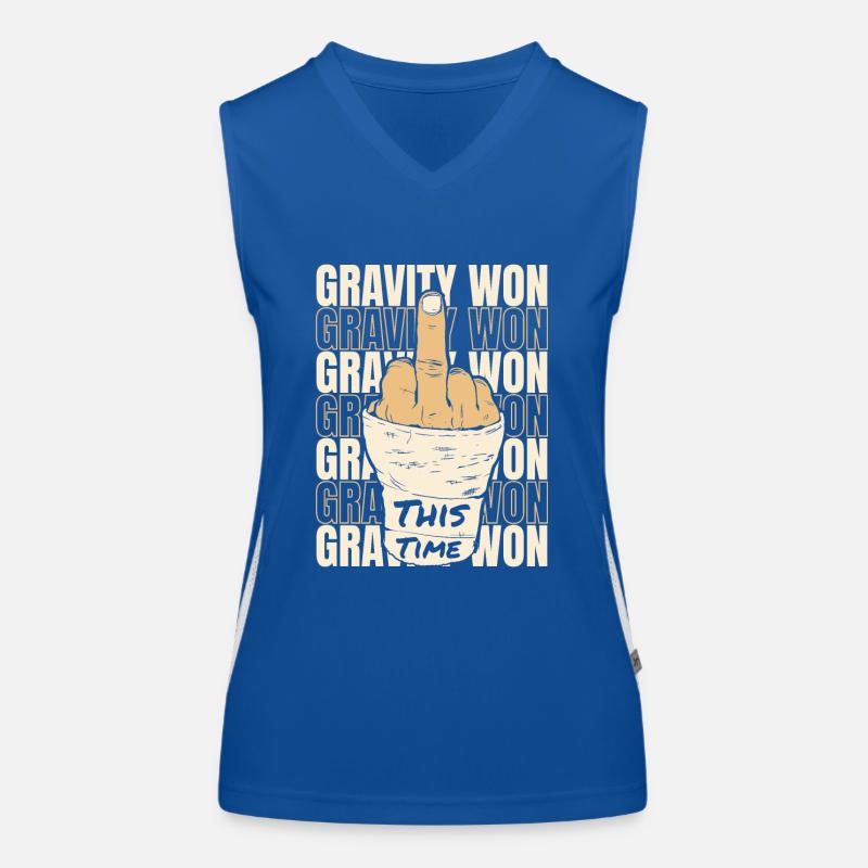 Gravity Won Broken Arm Leg Broken Bone Surgeon Women's Functional Contrast Tank Top