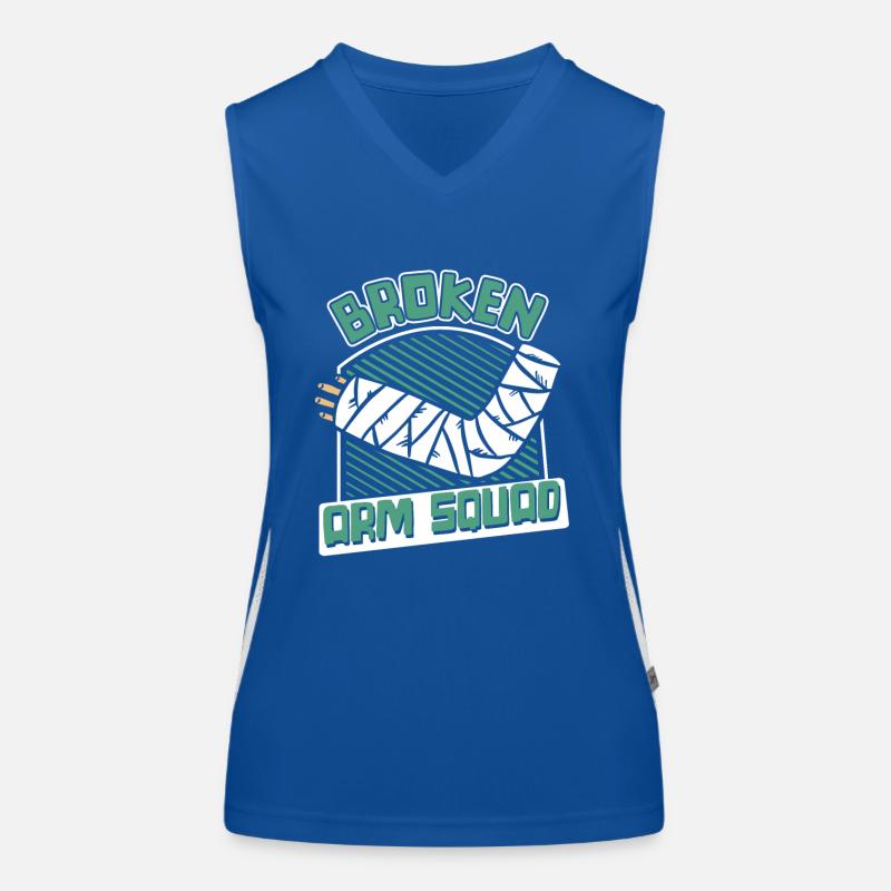 Broken Arm Squad Broken Arm Leg Broken Bone Bone Women's Functional Contrast Tank Top
