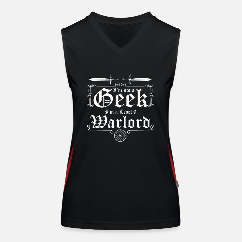 Not A Geek A Level 9 Warlord LARPing Armor Women's Functional Contrast Tank Top