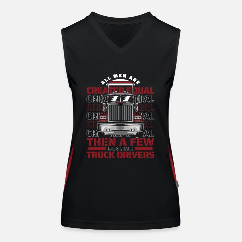 All Men Are Created Equal Few Become Trucker Women's Functional Contrast Tank Top