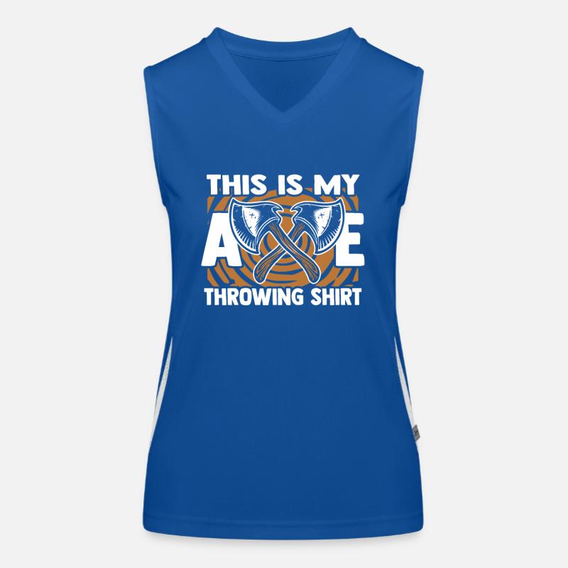 This Is My Axe Throwing Apparel Competition Game Women's Functional Contrast Tank Top