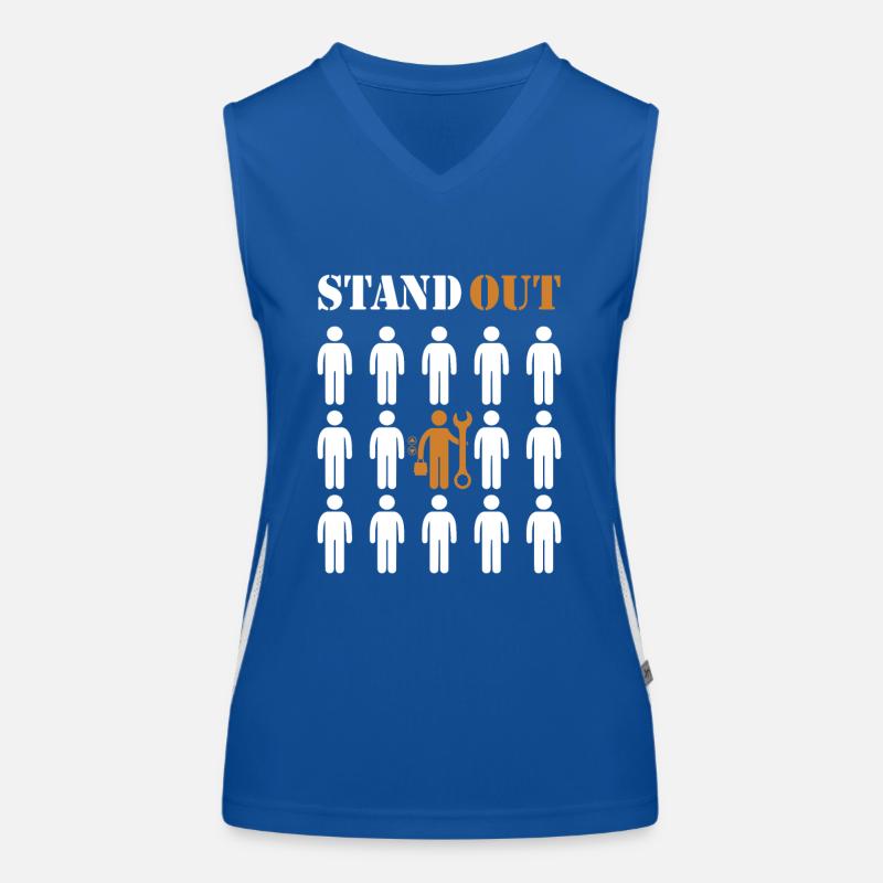 Stand Out Repair Inspector Technician Elevator Women's Functional Contrast Tank Top