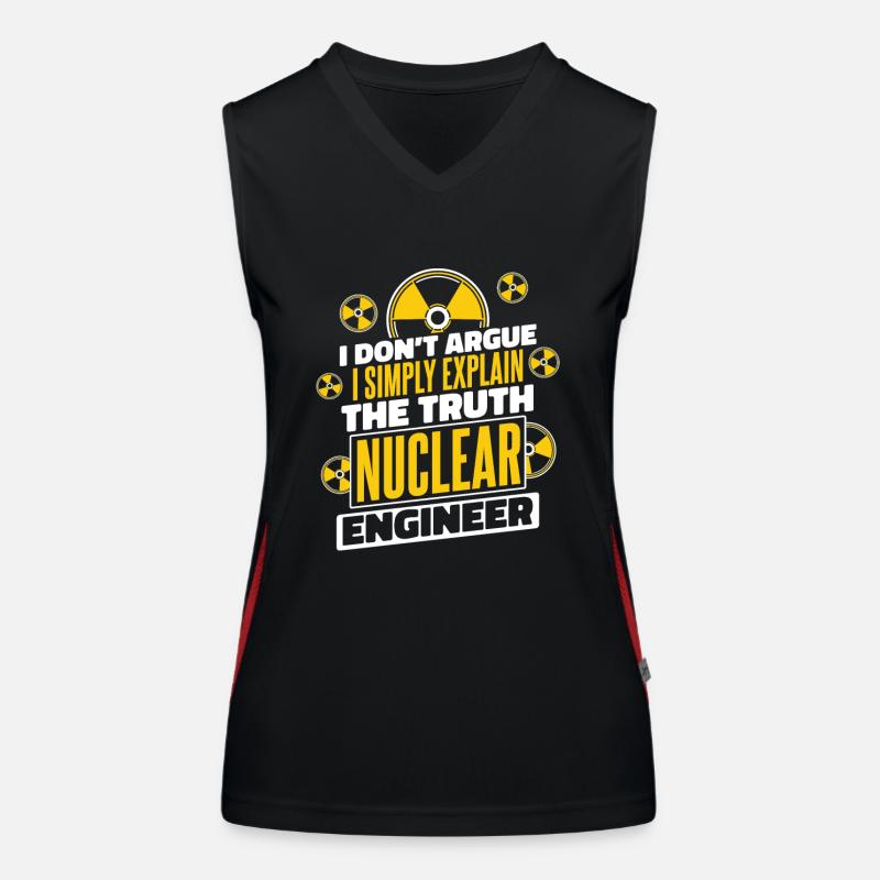 J’explique simplement la vérité Énergie Uranium Nucléaire Débardeur respirant contrasté Femme