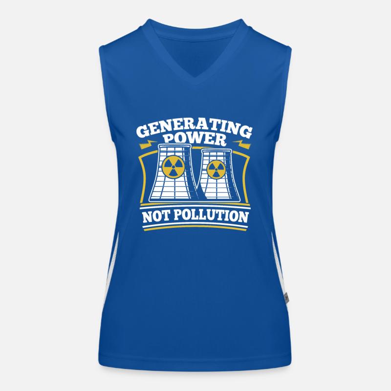 Generating Power Not Pollution Energy Nuclear Women's Functional Contrast Tank Top