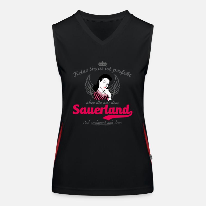 Frau perfekt Sauerland Funktionelles Kontrast-Tank Top für Frauen