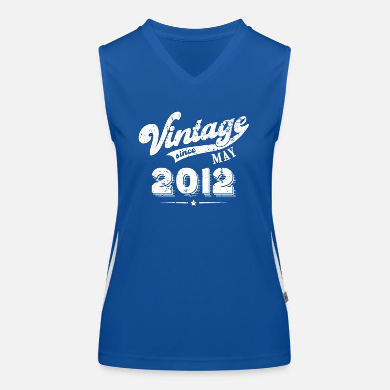 Vintage since May 2012 Geburtstag Geschenk Funktionelles Kontrast-Tank Top für Frauen