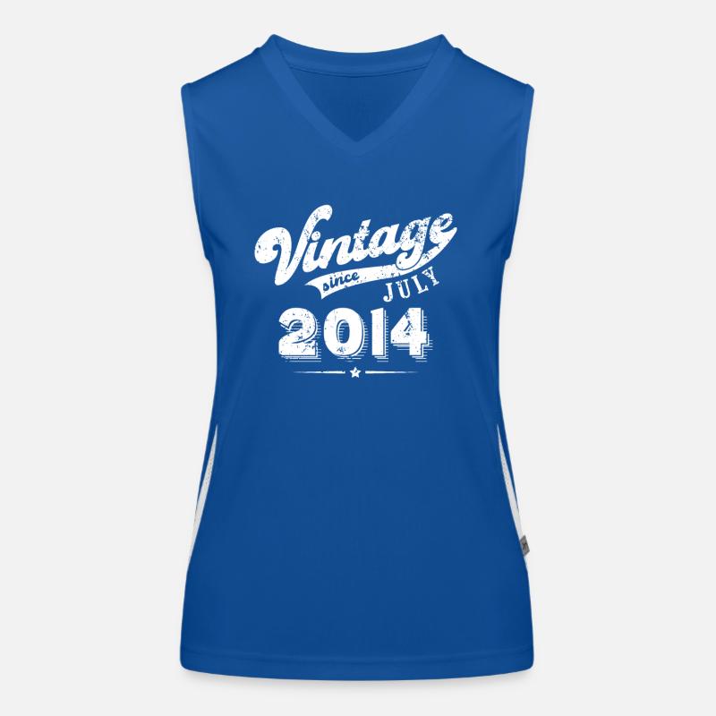 Vintage since July 2014 Geburtstag Geschenk Funktionelles Kontrast-Tank Top für Frauen