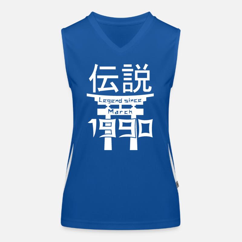 Legend since March 1990's Birthday Gift Women's Functional Contrast Tank Top