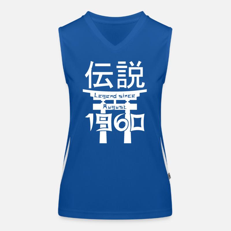Legend since August 1960 Geburtstag Geschenk Funktionelles Kontrast-Tank Top für Frauen