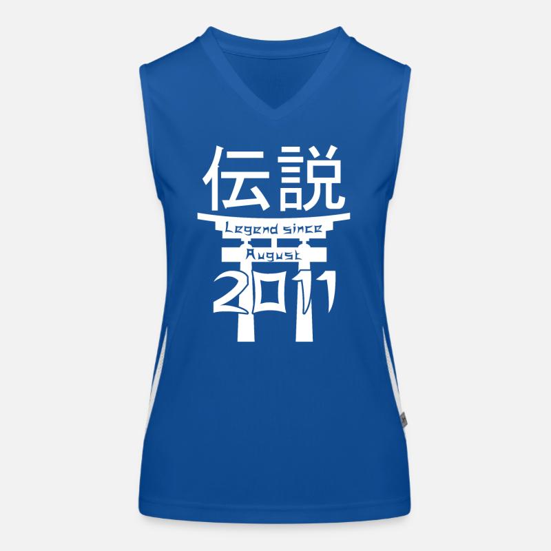 Legend since August 2011 Geburtstag Geschenk Funktionelles Kontrast-Tank Top für Frauen