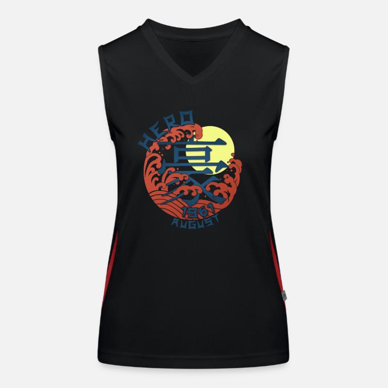 Japan Hero since August 1961 Geburtstaggeschenk Funktionelles Kontrast-Tank Top für Frauen