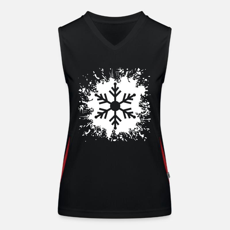 Cristal de glace de flocon de neige flocon de neige splash3 Débardeur respirant contrasté Femme