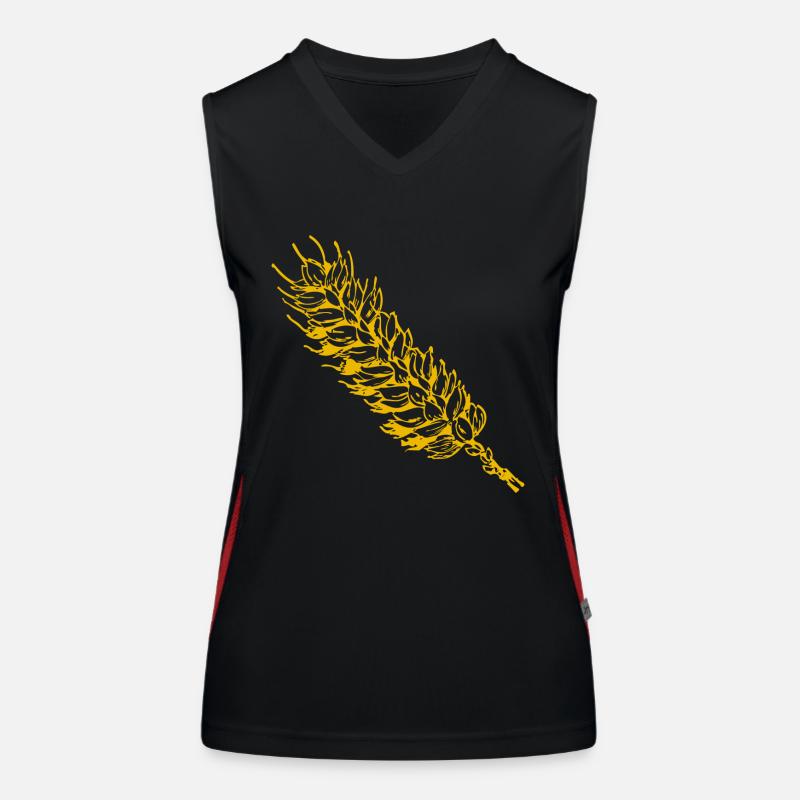 getreide corn cereal wheat weizen veggie gemuese v Débardeur respirant contrasté Femme
