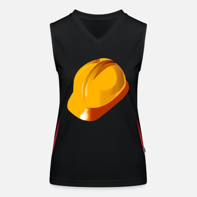 Hardhat helmet construction gift Women's Functional Contrast Tank Top