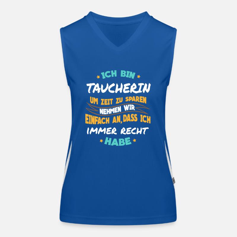 Tauchen - Ich bin Taucherin Funktionelles Kontrast-Tank Top für Frauen