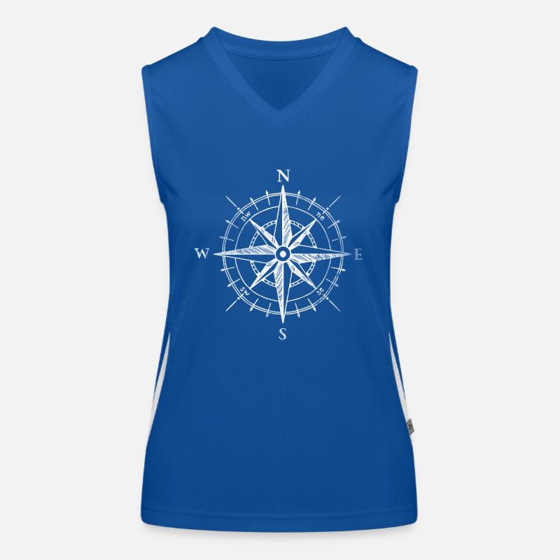 Gift Retro Compass Cardinal points Women's Functional Contrast Tank Top
