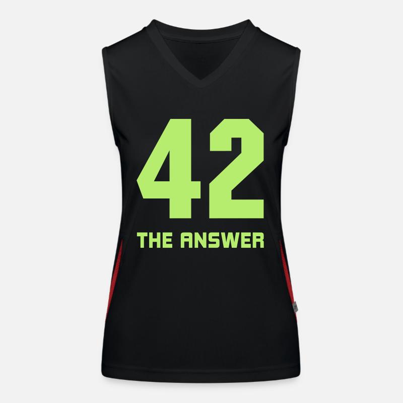 42, the Answer Answer Galaxy Science Fiction UFO Women's Functional Contrast Tank Top