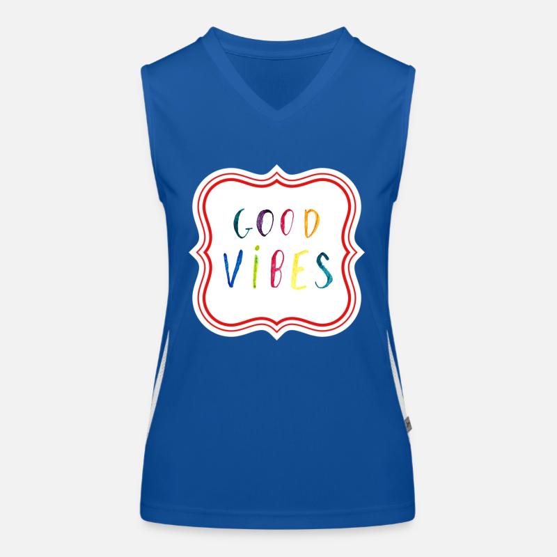 Good Vibes Geschenk Funktionelles Kontrast-Tank Top für Frauen