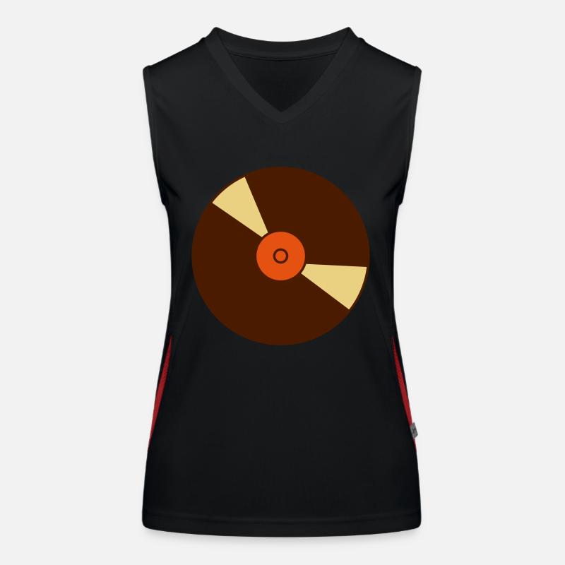 cadeau disque vinyle Retro Débardeur respirant contrasté Femme