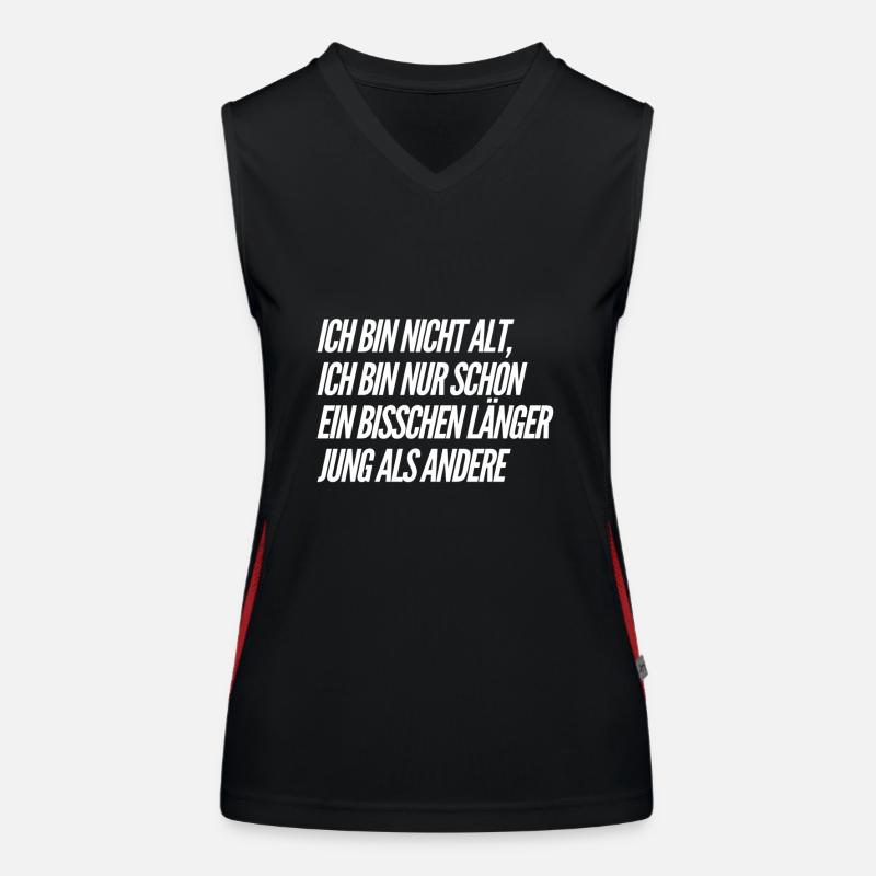 ich bin nicht alt Funktionelles Kontrast-Tank Top für Frauen