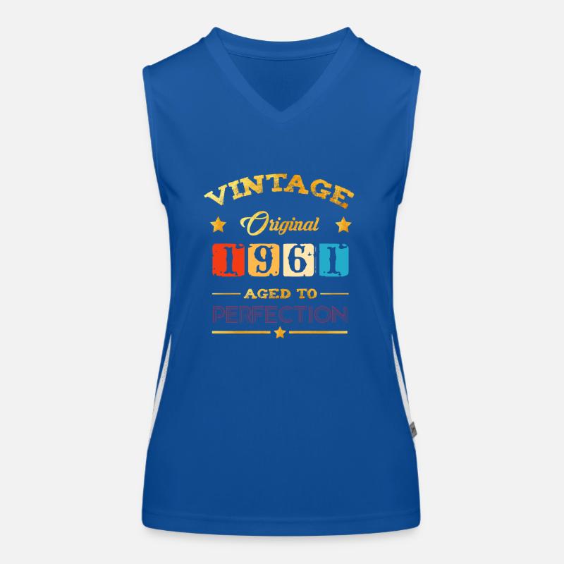 Original Vintage Teile 1961 Funktionelles Kontrast-Tank Top für Frauen