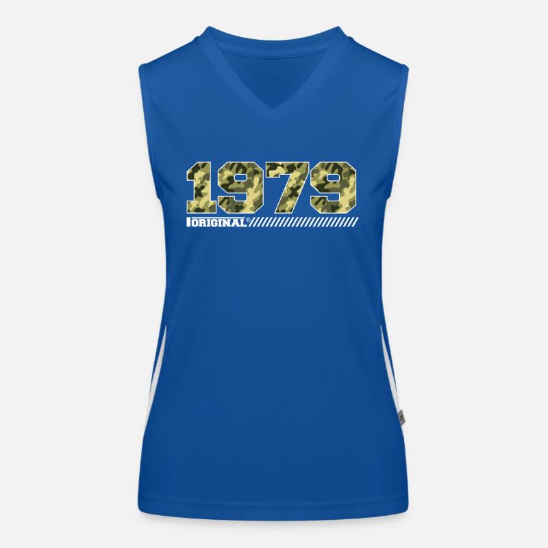 1979 Anniversary Gift Vintage 1979 Army Women's Functional Contrast Tank Top