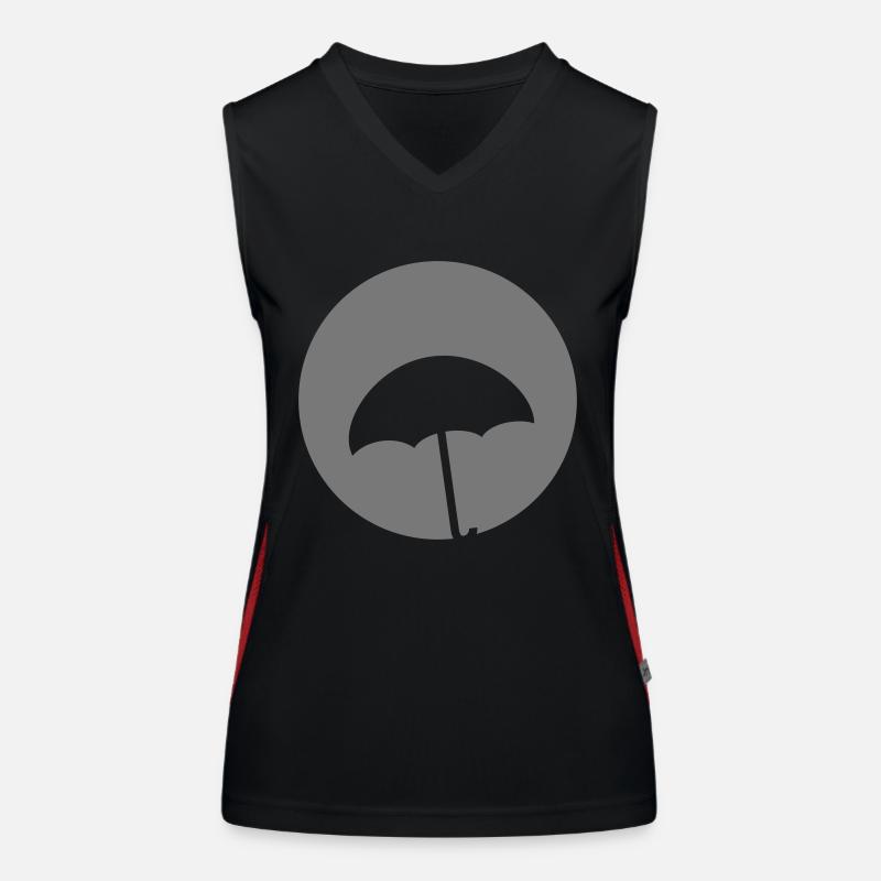 Umbrella circle cloud rain 1c Women's Functional Contrast Tank Top