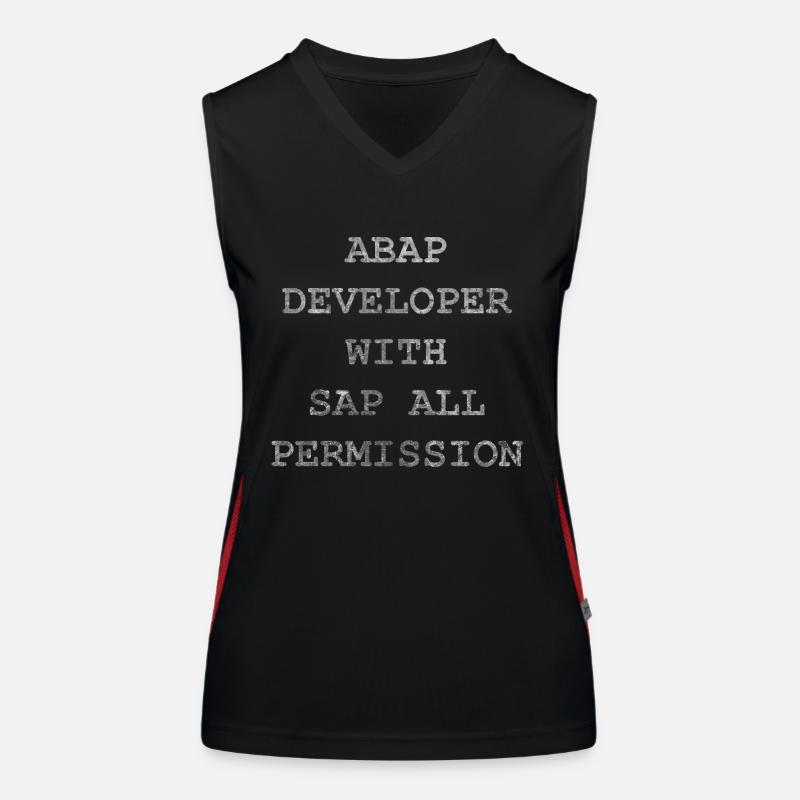 ABAP SAP Developer! gift idea Women's Functional Contrast Tank Top