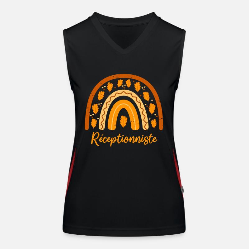 Voted best receptionist| receptionist Women's Functional Contrast Tank Top